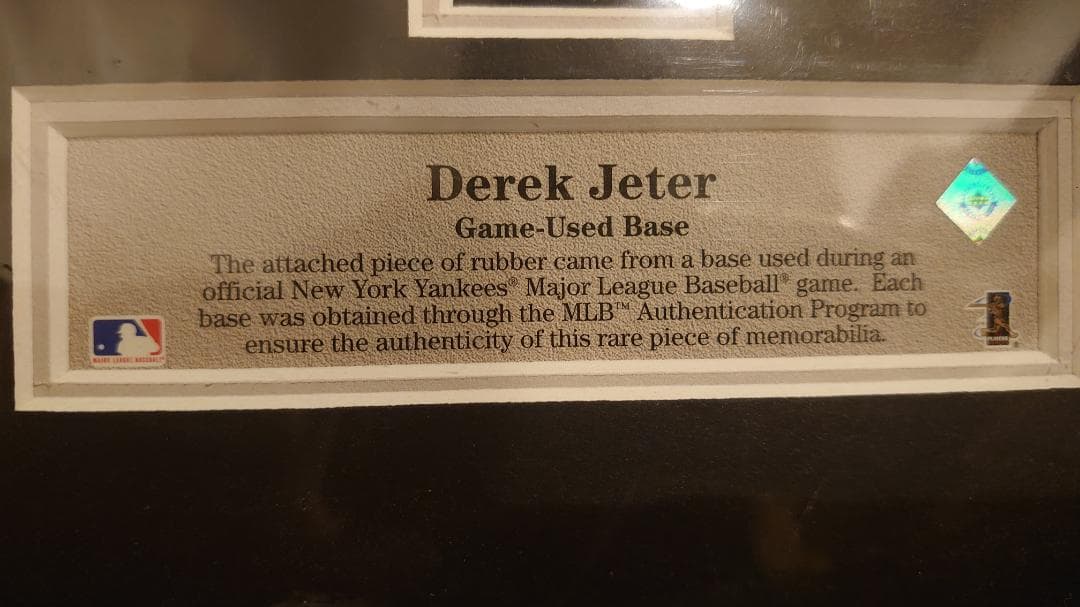 ニューヨークヤンキース　デレク・ジーター　ゲーム使用ベース 記念品