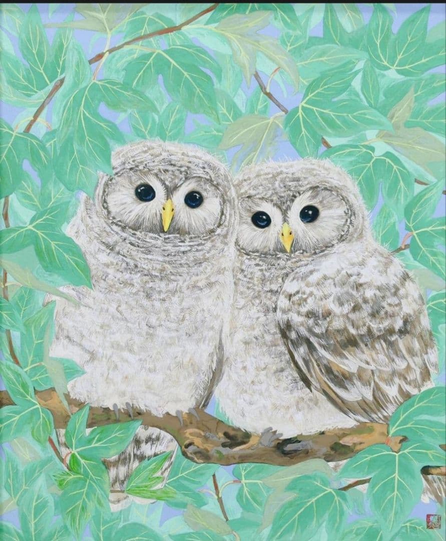 外山寛子　「萌し」日本画　 8号　真作保証　琳派　新鋭