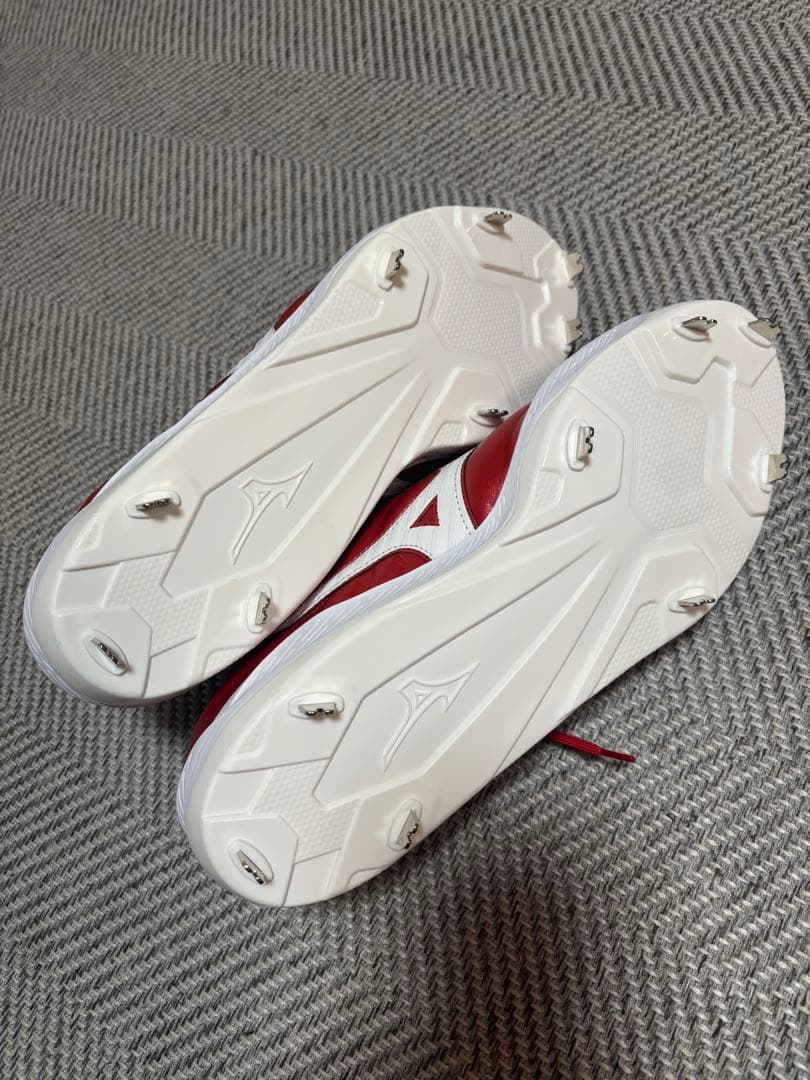 Mizuno レッド スパイク ローカット 野球 28.5 ミズノ