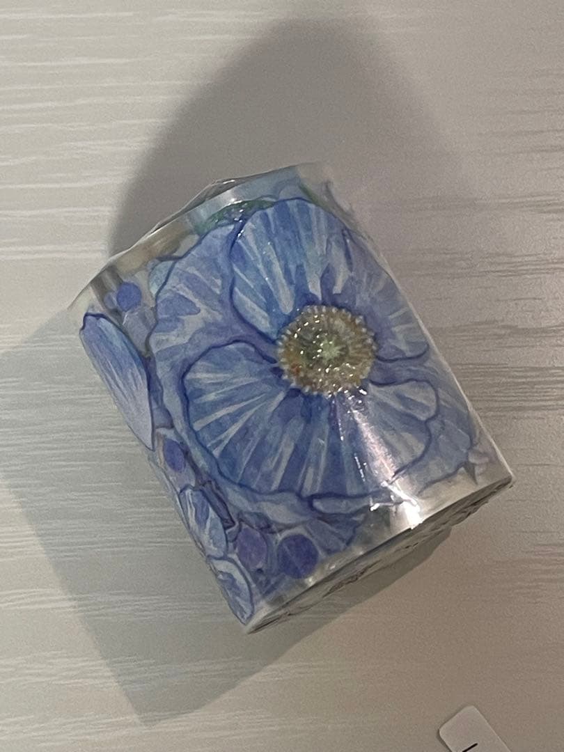 海外PETマステ 青バラ 花柄5本