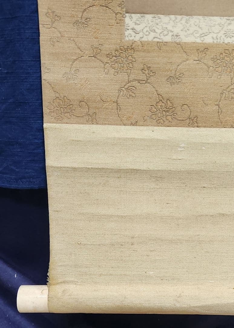 【秋草に鳥図】宮田司山 2653 掛け軸　肉筆