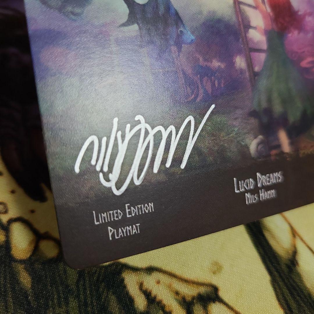 MTG　プレイマット　明晰夢　Nils Hamm 　サイン&シリアルナンバー入