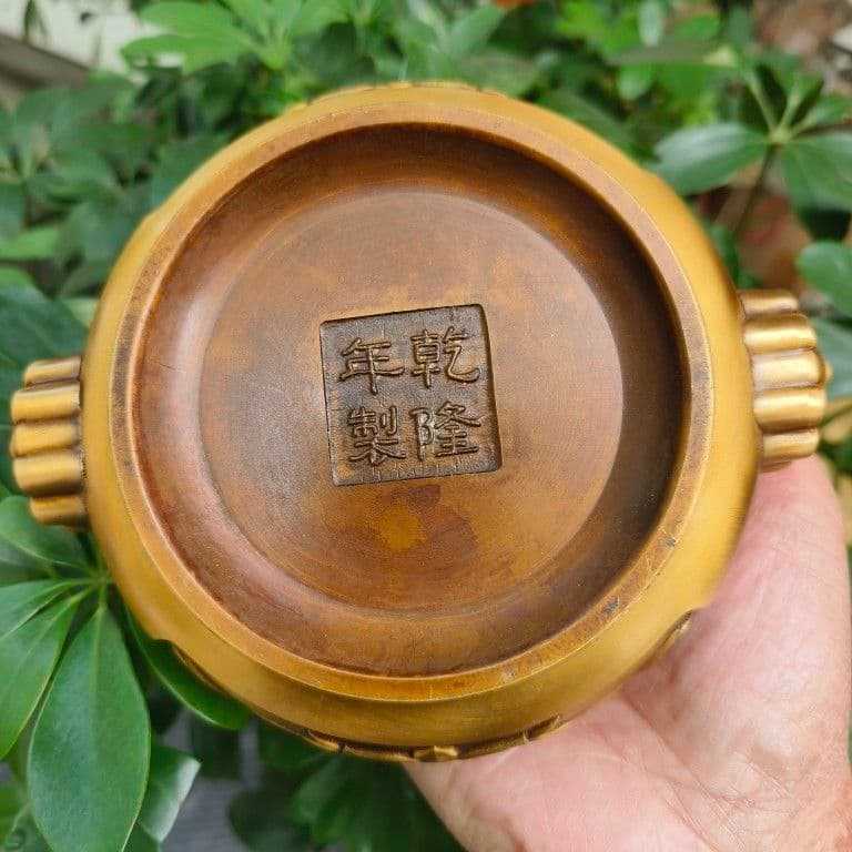 銅器 獅子頭蓮華炉 仏具 焼香炉 奉納香炉 線香炉 工芸品 置物