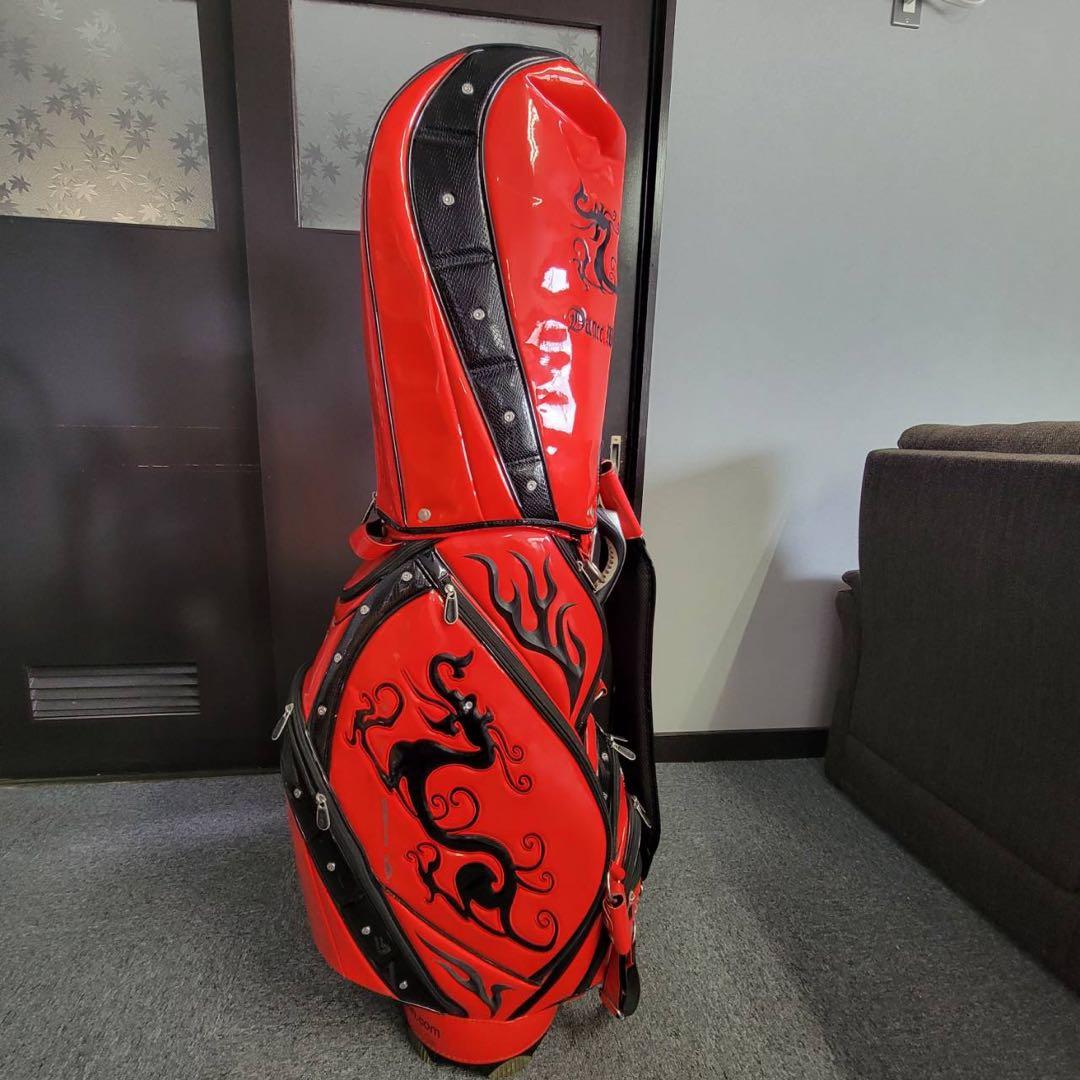 【匿名発送】DANCE WITH DRAGON　ゴルフバッグ　レッド