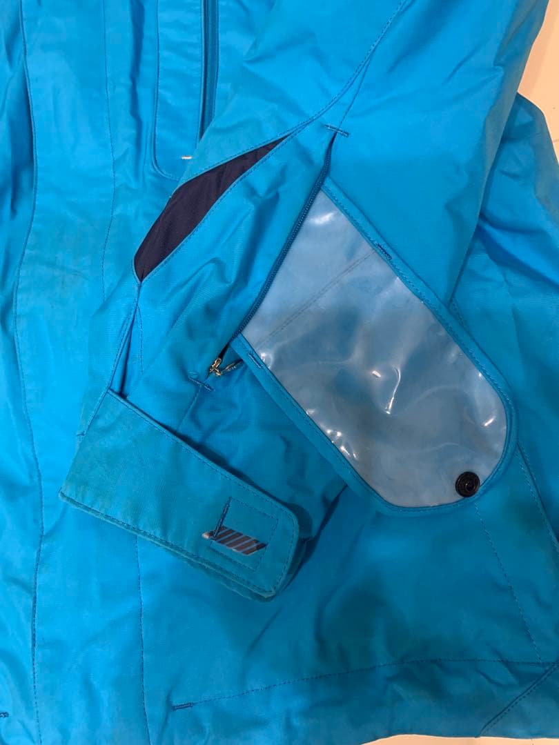 DESCENTE スキーウェア L青色・白色