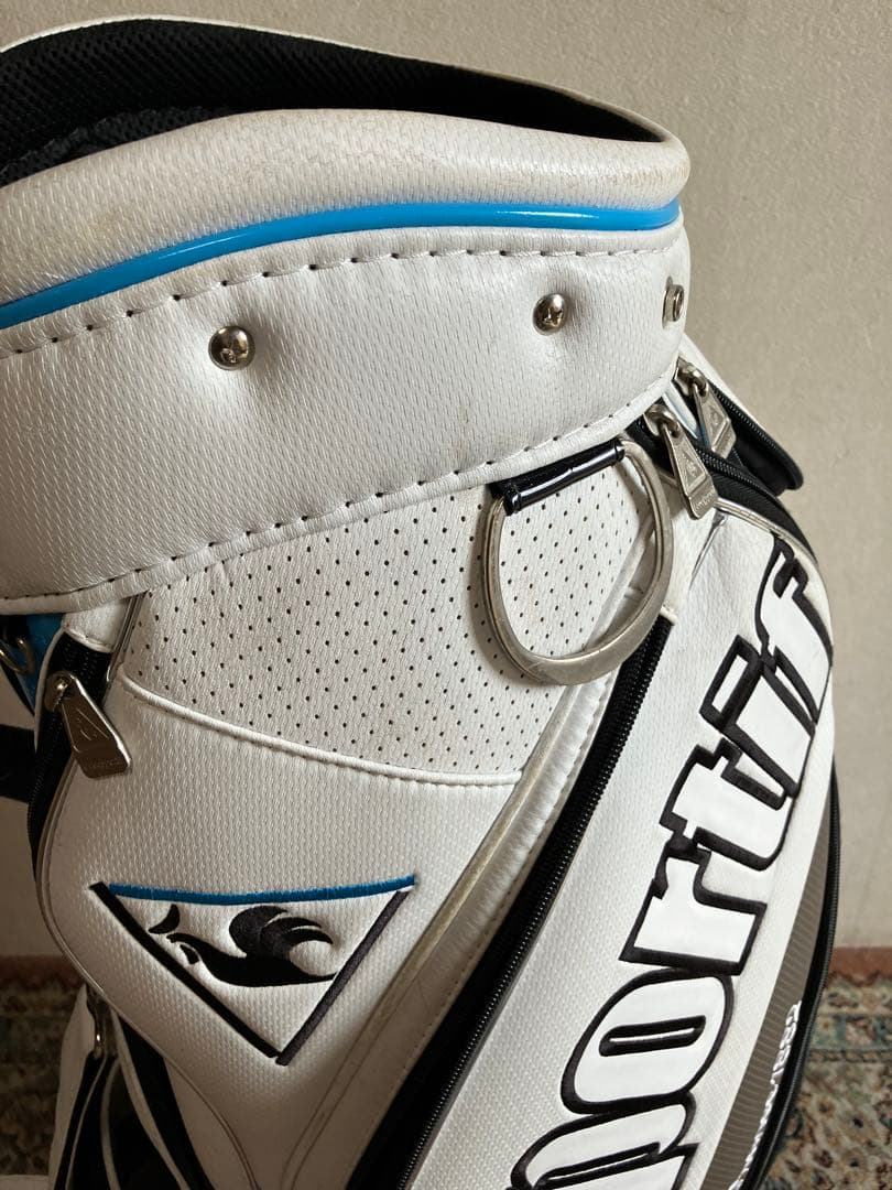 le coq sportif キャディバッグ ホワイト/ブルー