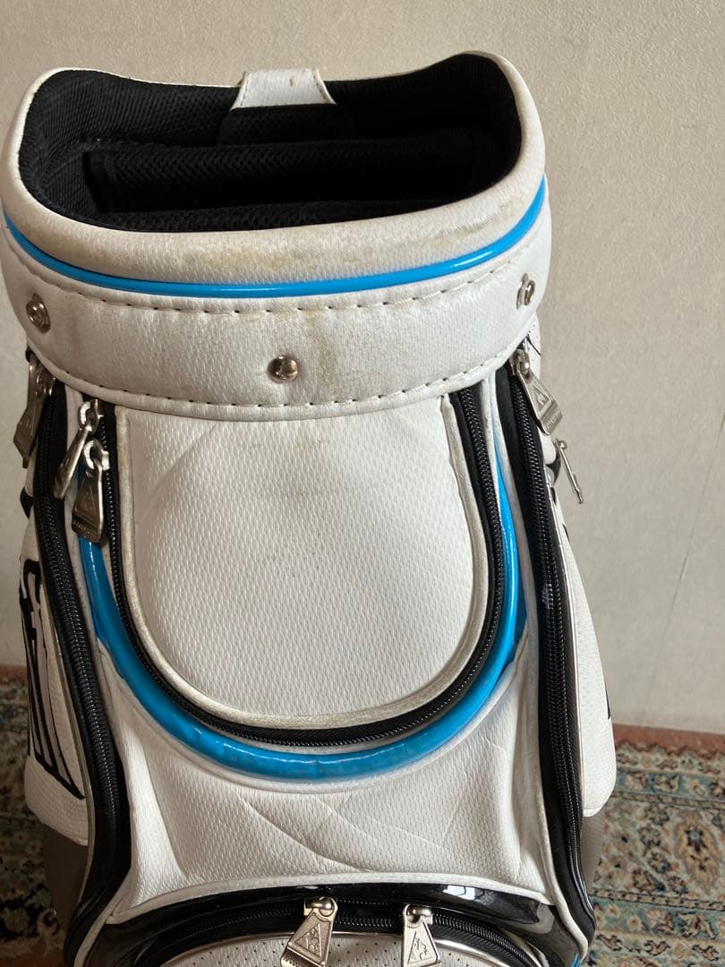 le coq sportif キャディバッグ ホワイト/ブルー