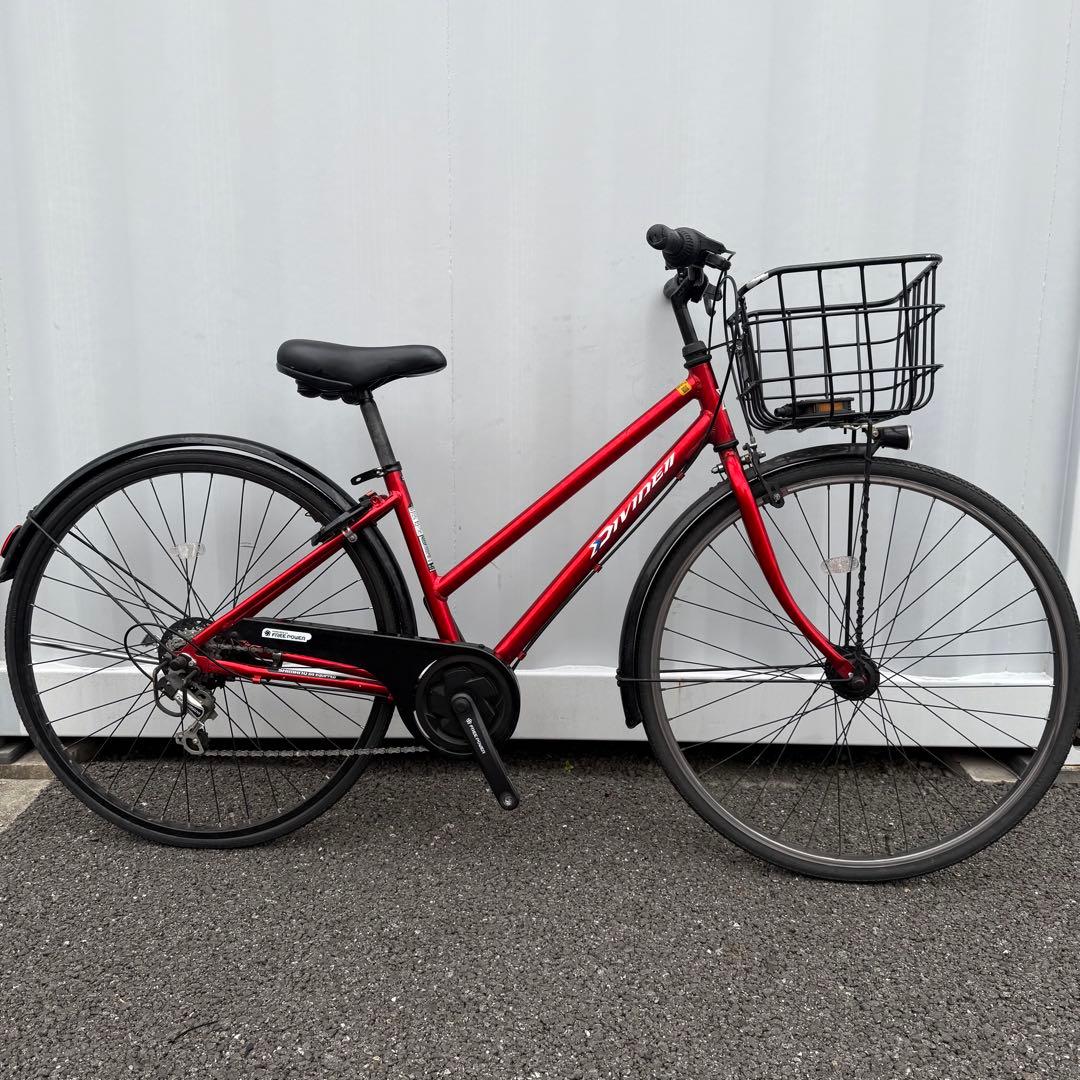 y25e22街乗り用自転車 27インチ カゴ/鍵/オートライト/6段変速付