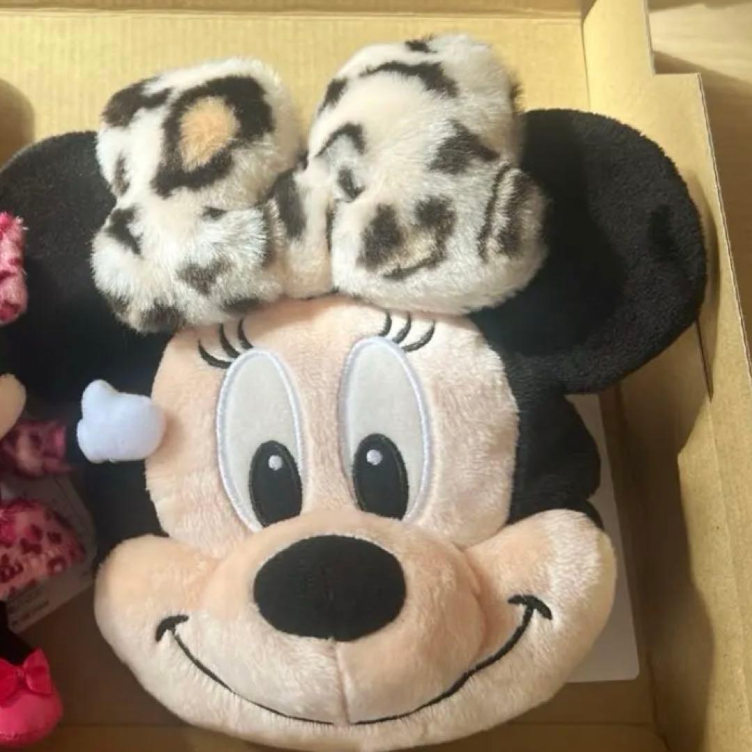 専用☆ぬいぐるみチャーム　リップケース　ミラー　ブラウン　ミニー　ヒョウ柄　豹柄