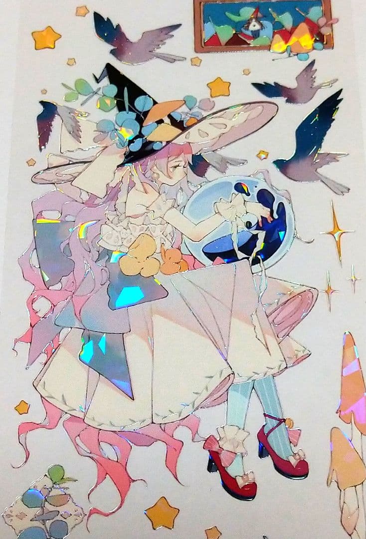 のこり１✩J830＃小萝莉(贝壳光)田小宝的星空切り売り海外人物マステ女の子