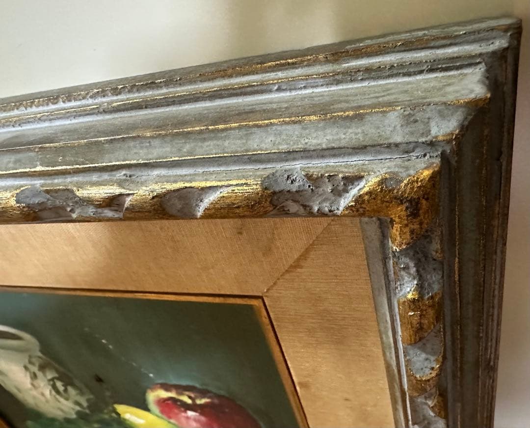 村岡大洋(TAIYO)作 油絵 「静物」美術品 40cm×45cm×4cm 果物