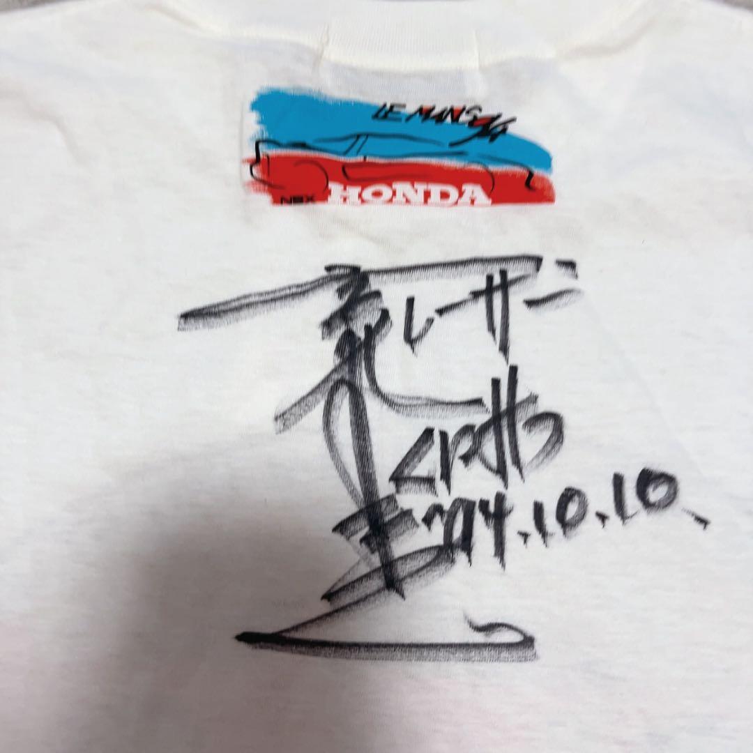 タグ付き未使用 サイン入り チーム国光 94年当時物 高橋国光 Tシャツ L