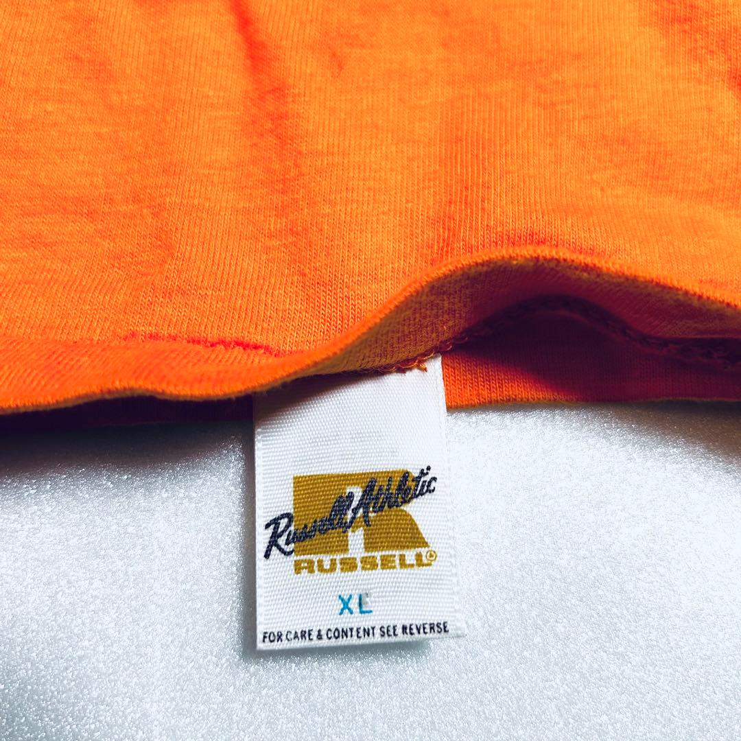 80s ラッセル　フットボールTシャツ　XLサイズ　金タグ