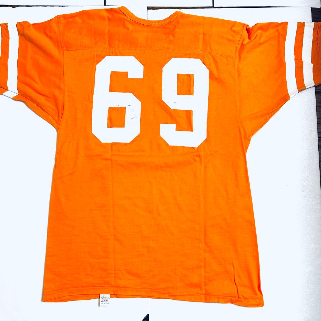 80s ラッセル　フットボールTシャツ　XLサイズ　金タグ