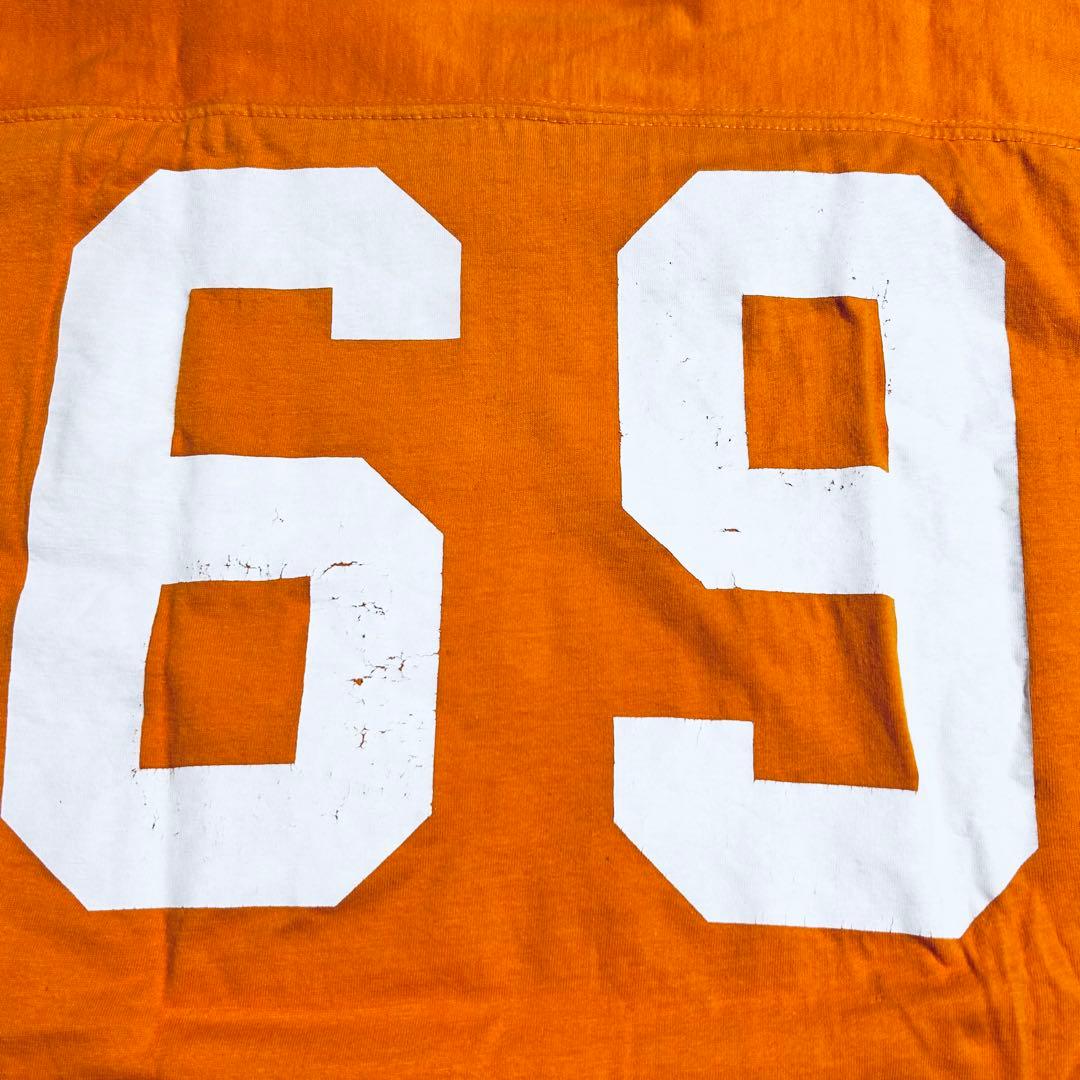 80s ラッセル　フットボールTシャツ　XLサイズ　金タグ