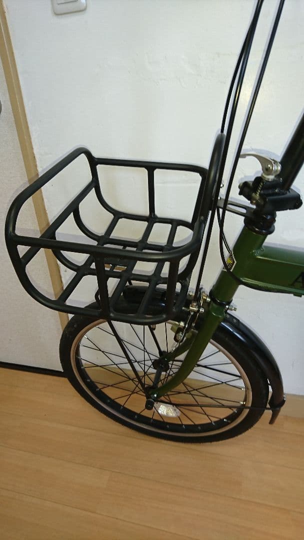 【美品】【引き取り希望】折りたたみ自転車 ミニベロ オリーブグリーン
