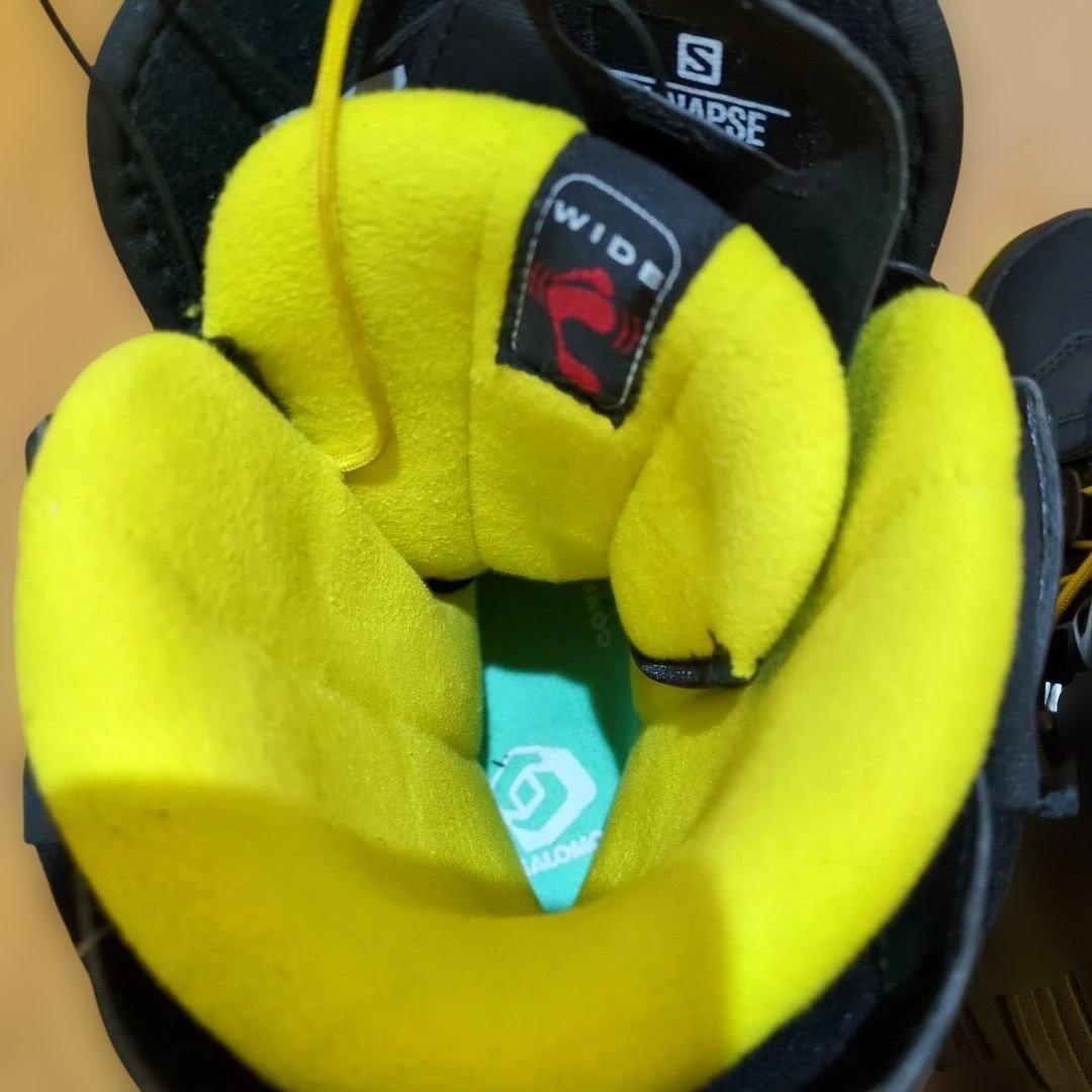 SALOMON スノーボードブーツ SYNAPSE WIDE ブラック/イエロー