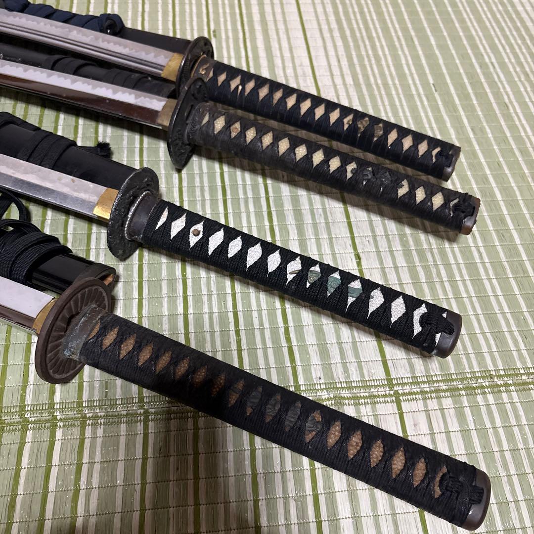 模造刀　模擬刀　武士　侍　伝統工芸　剣　ソード　太刀　鞘　鍔　4本