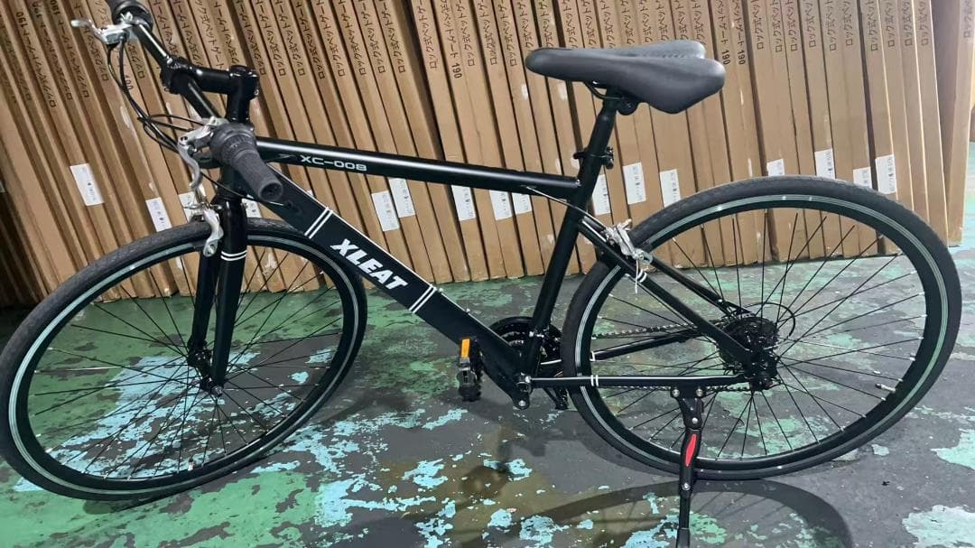 中古 クロスバイク 700c シマノ製 21段変速 ライト スタンド付