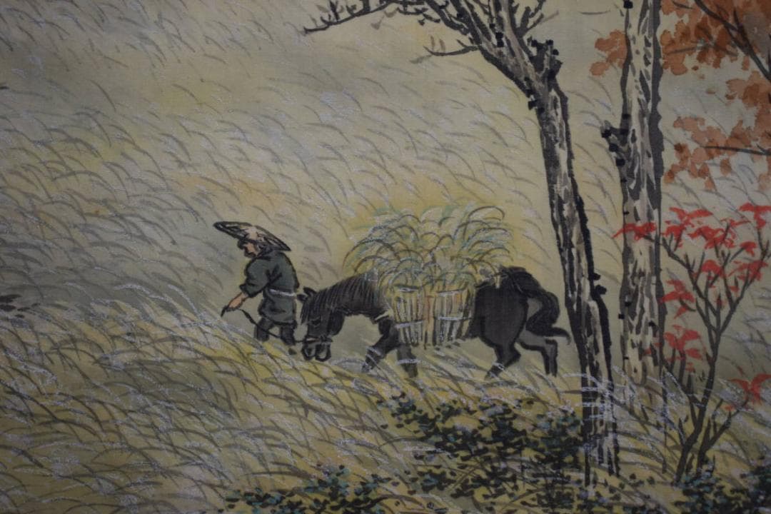 不詳/不詳/秋山帰樵図/布袋屋掛軸HE-726