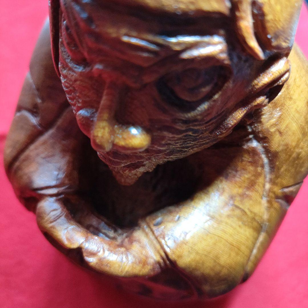 屋久杉　彫刻手作り　一刀彫