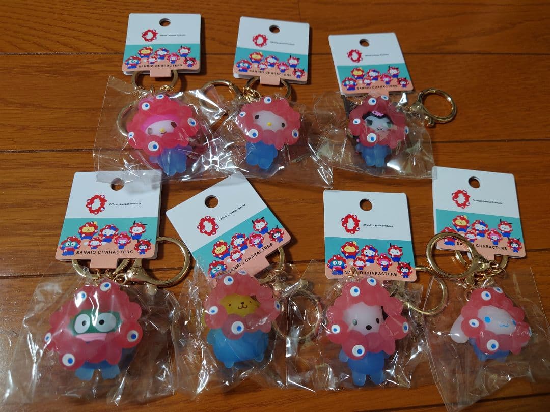 全種セット サンリオミャクミャクなりきり立体マスコット クリアカラーキーホルダー