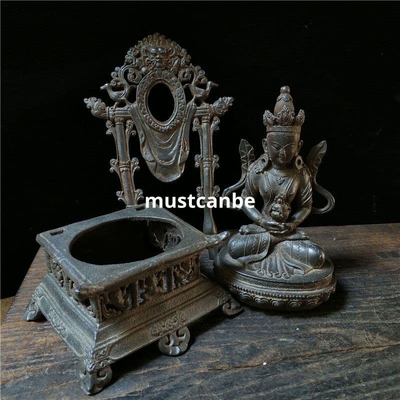 鉄器 仏像 蔵仏 茶室 仏堂に奉納 鎮宅辟邪 開運風水 招財 置物 工芸品