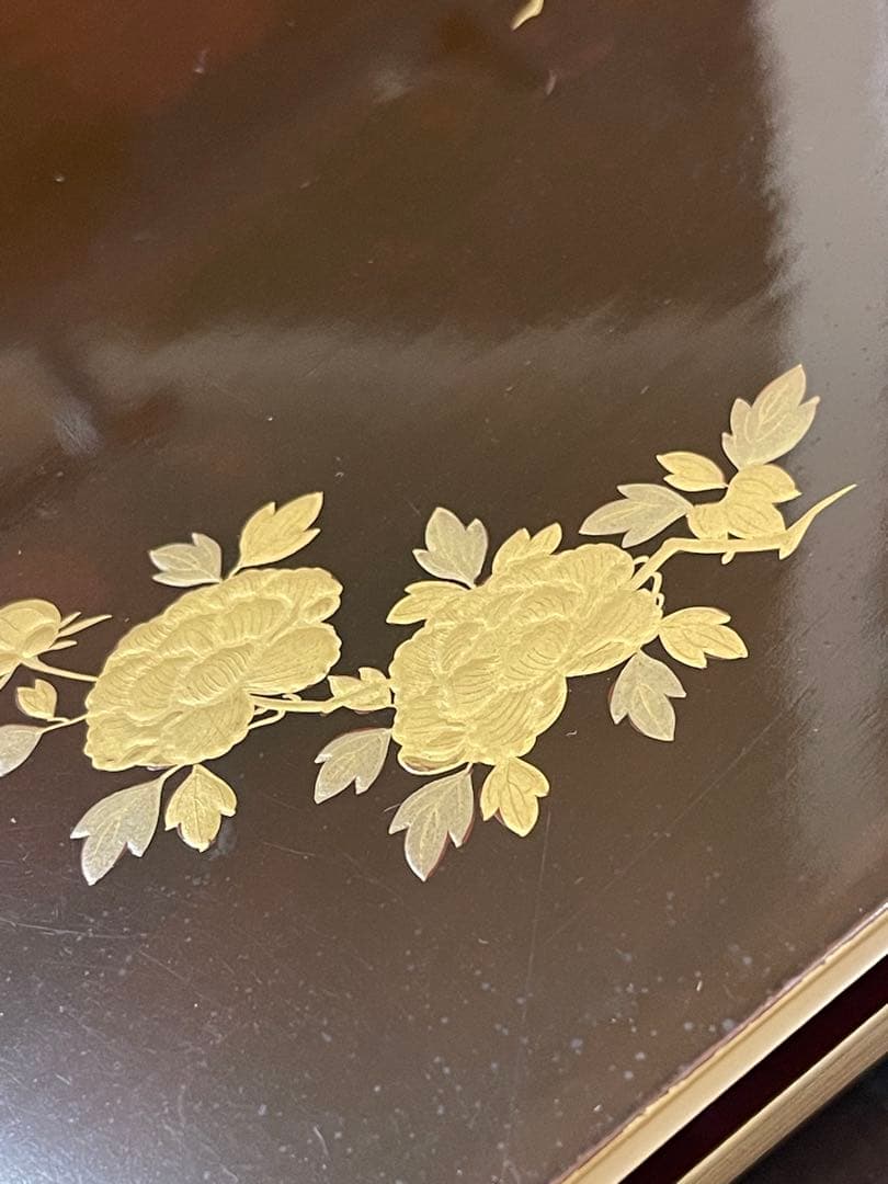 【茶道具】蒔絵野弁当　野点　弁当箱　花見重　年代物　漆器　金蒔絵　重箱