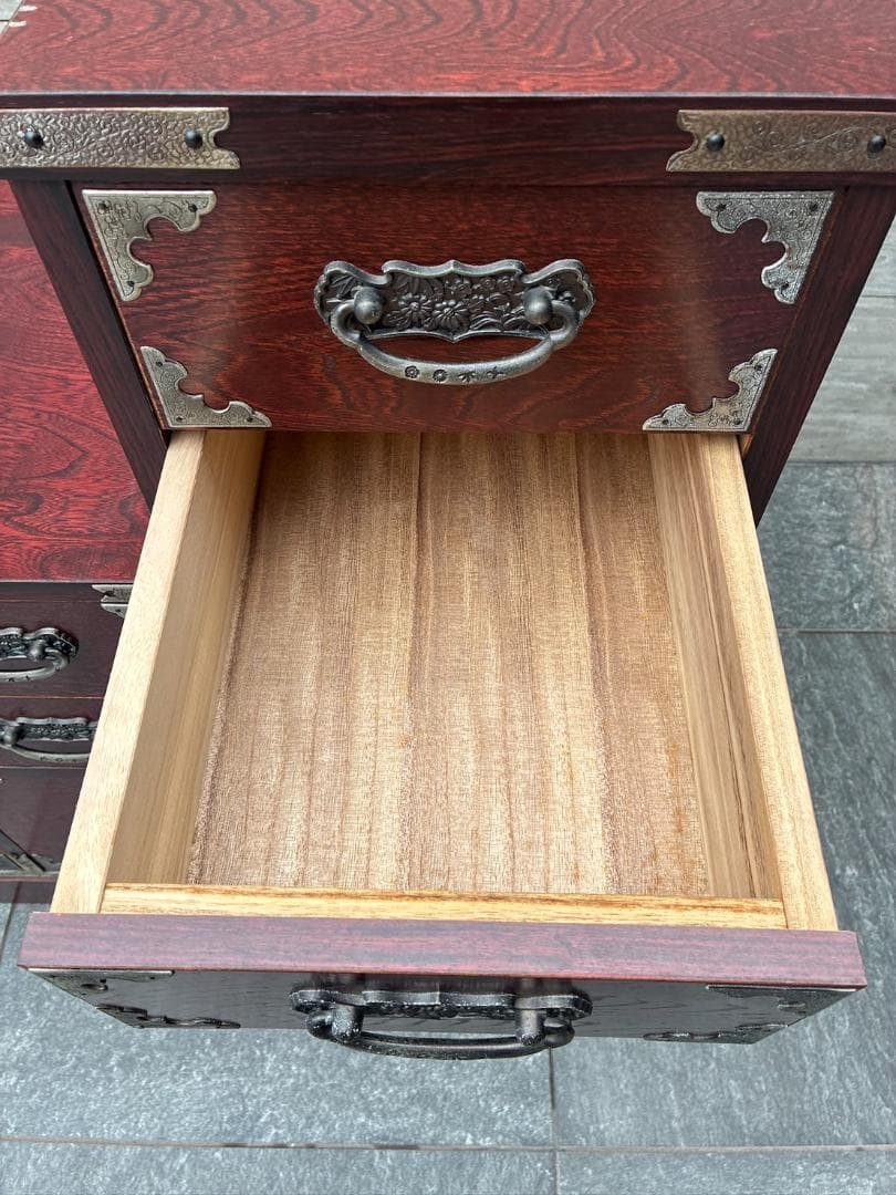 階段箪笥 昭和レトロ 左下り 飾り棚 収納棚 アンティーク家具 小物収納