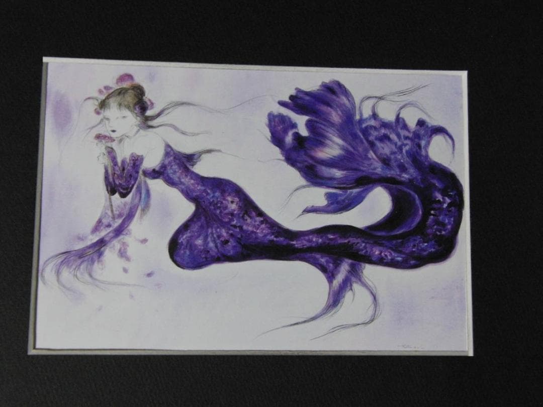 天野喜孝、【La nebbia violetto】、希少な額装用画集より