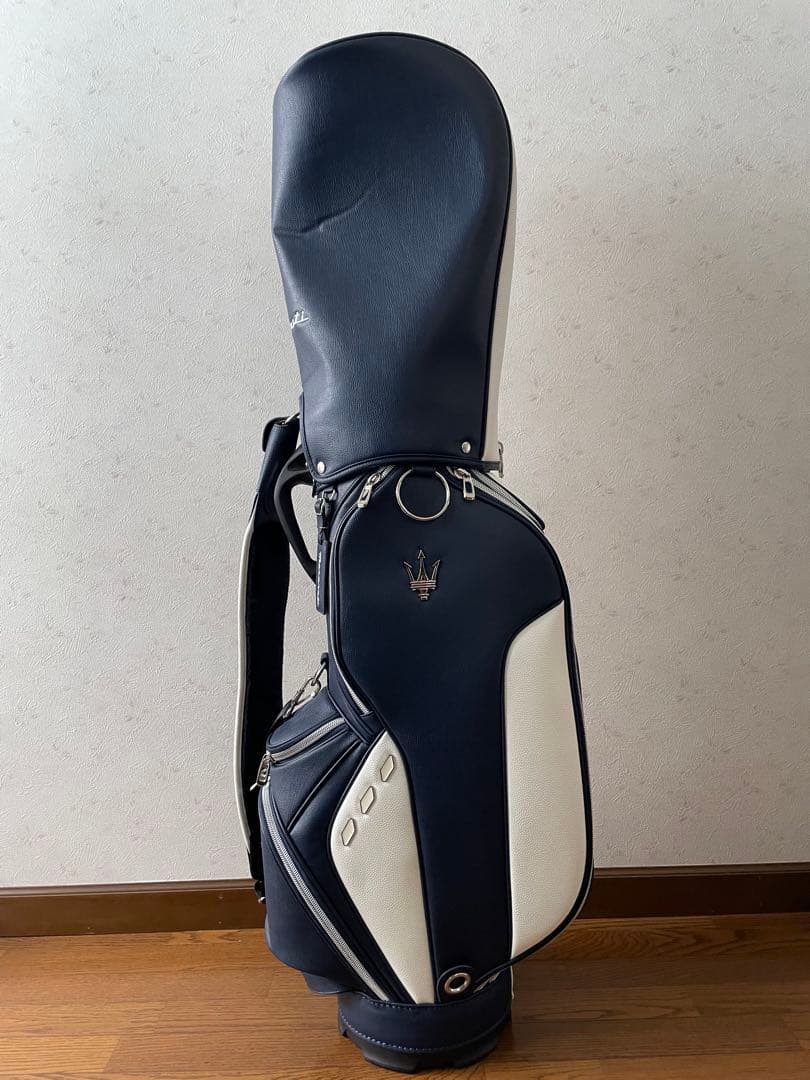 Maserati キャディバッグ ネイビー/ホワイト