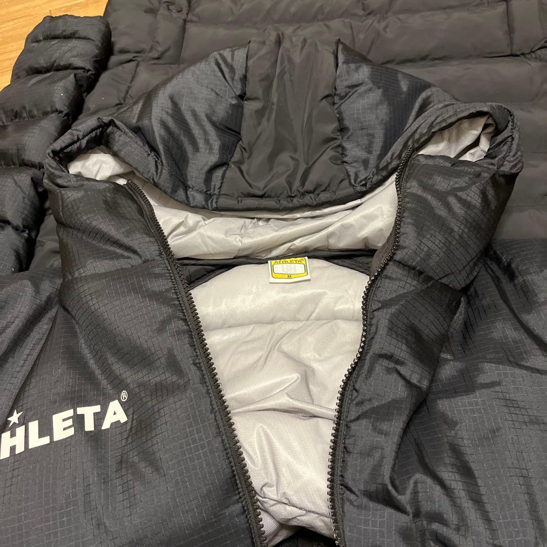 ATHLETA フード付きベンチコート 黒