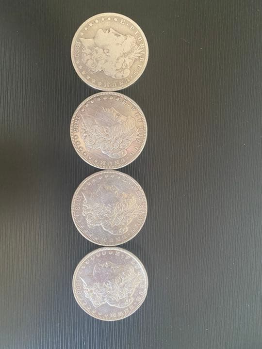希少！1882年〜モルガン1ドル銀貨4枚