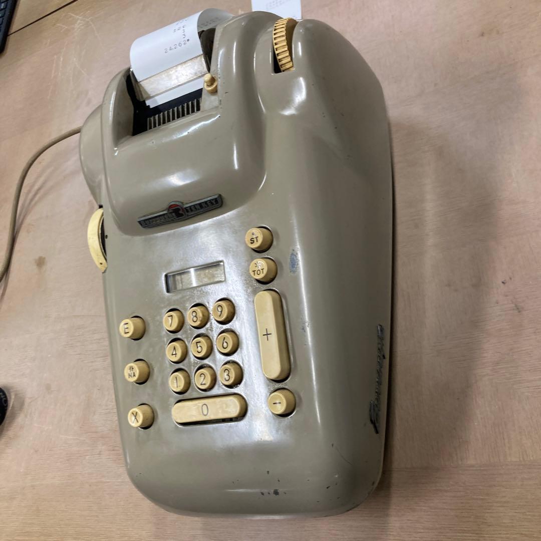【超希少！送料込！】フランス製　機械式電卓　Burroughs TEN KEY