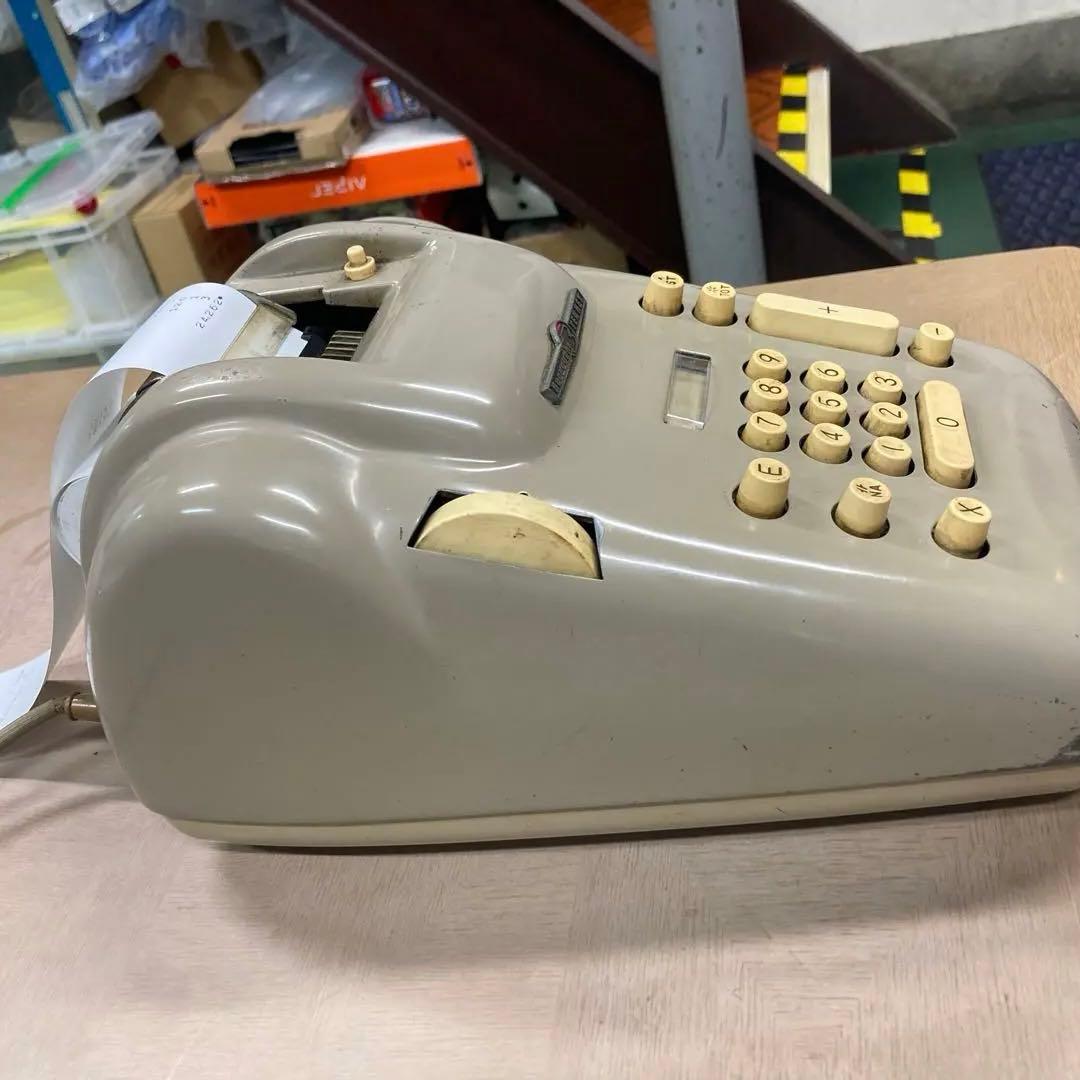 【超希少！送料込！】フランス製　機械式電卓　Burroughs TEN KEY