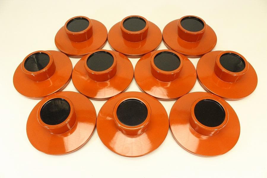 初瀬川柳庵 根来丸三盆 十客 共箱 旧家蔵出 送料無料(LC957)