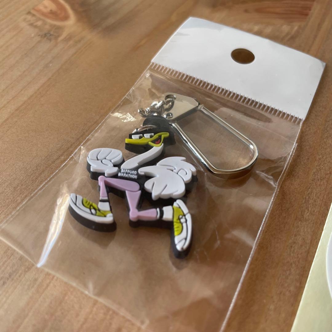 【当選品】札幌マラソン カケッコーキーホルダー 50周年記念ステッカー