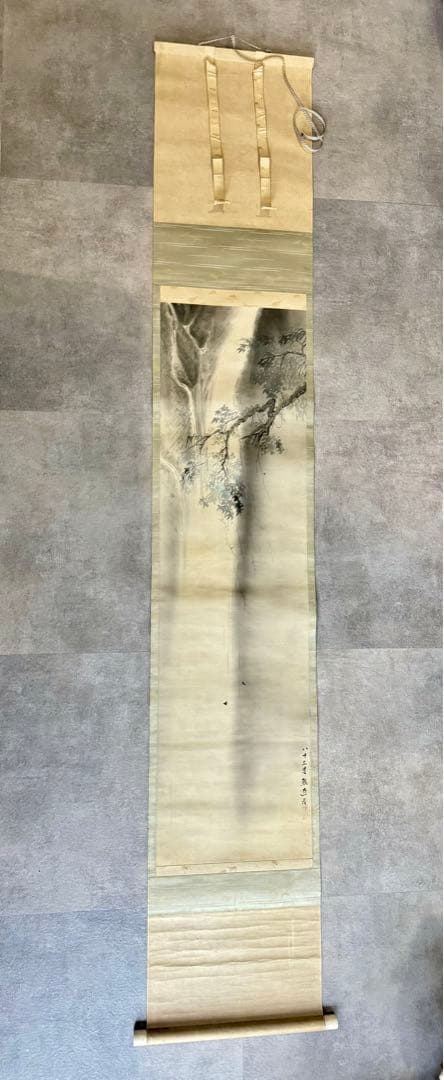 自然の風景 掛軸　骨董　蔵出し　木箱付き