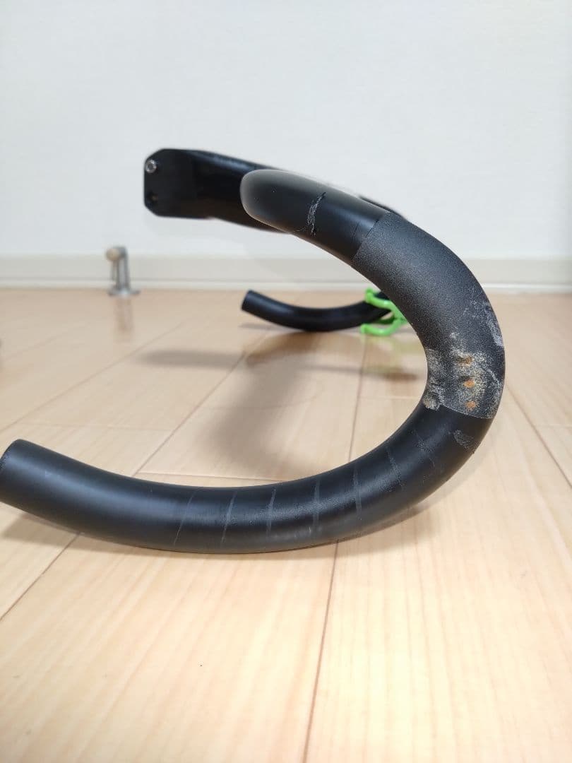 ブラックインク カーボンハンドル 380mm 90mmステム -6°