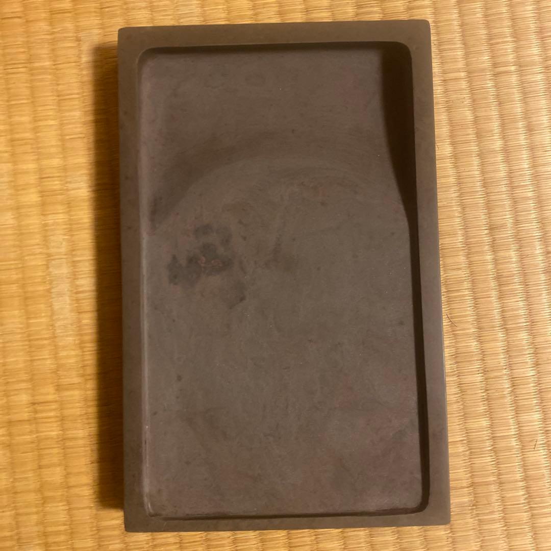 宋坑端渓長方硯　10吋