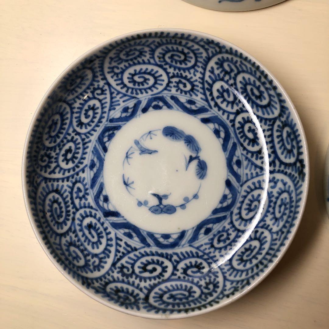 古伊万里☆骨董☆蛸唐草☆小皿六枚☆完品