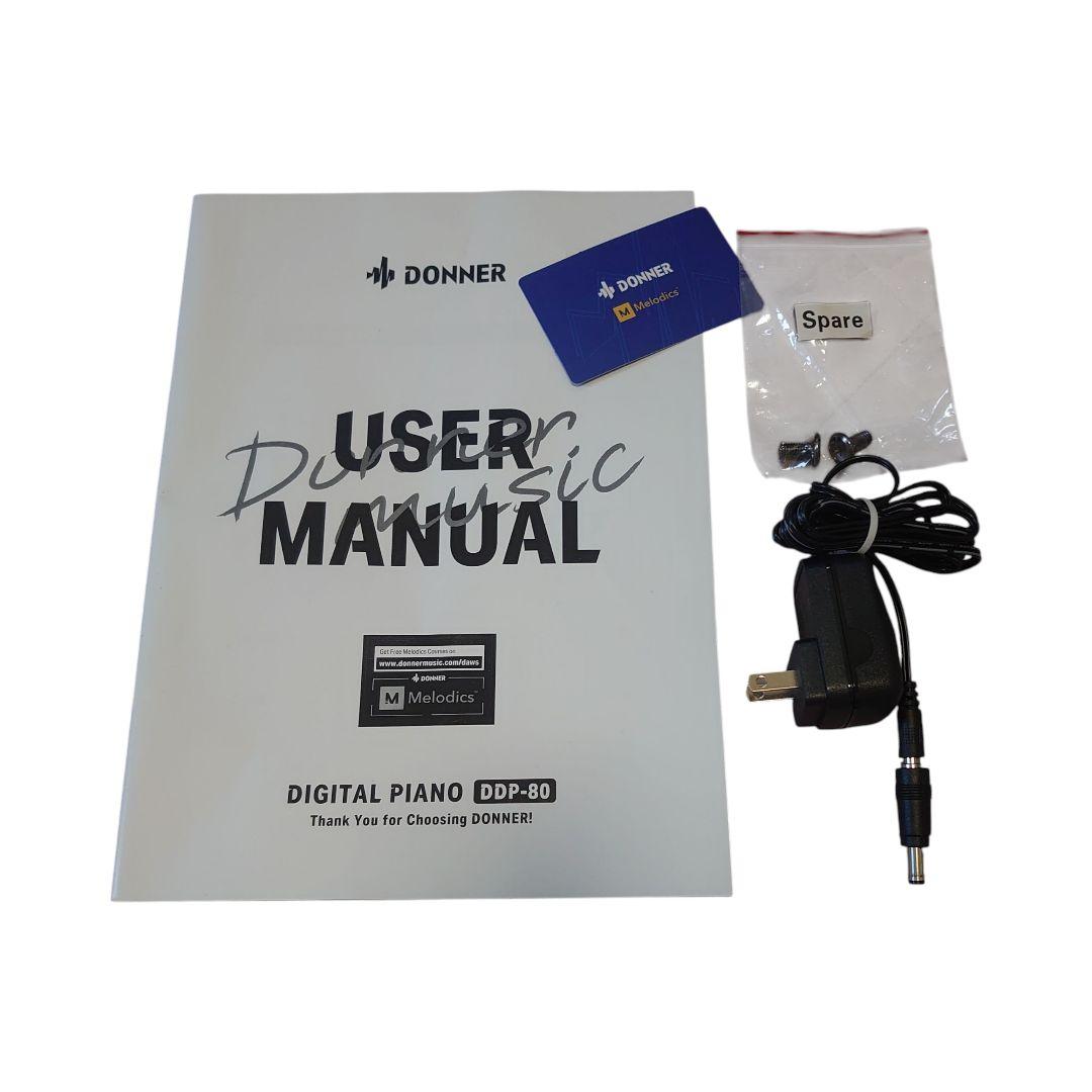 【未使用品】Donner 電子ピアノ 88鍵盤 3本ペダル DDP-80