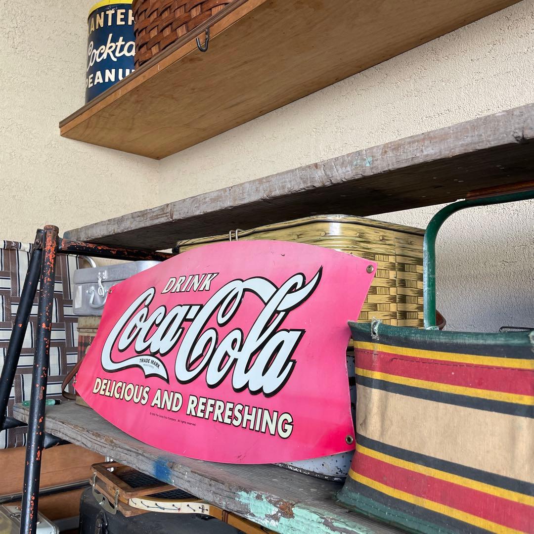 90's 店舗什器 コカコーラ Coca Cola メタルサイン 看板 蚤の市