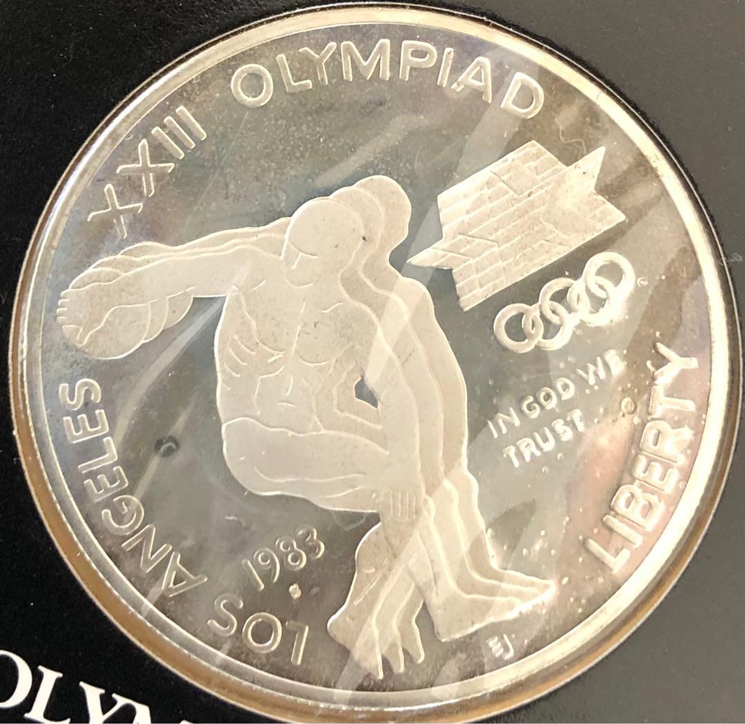 アメリカ　1983年　ロサンゼルスオリンピック ファインシルバー プルーフ銀貨