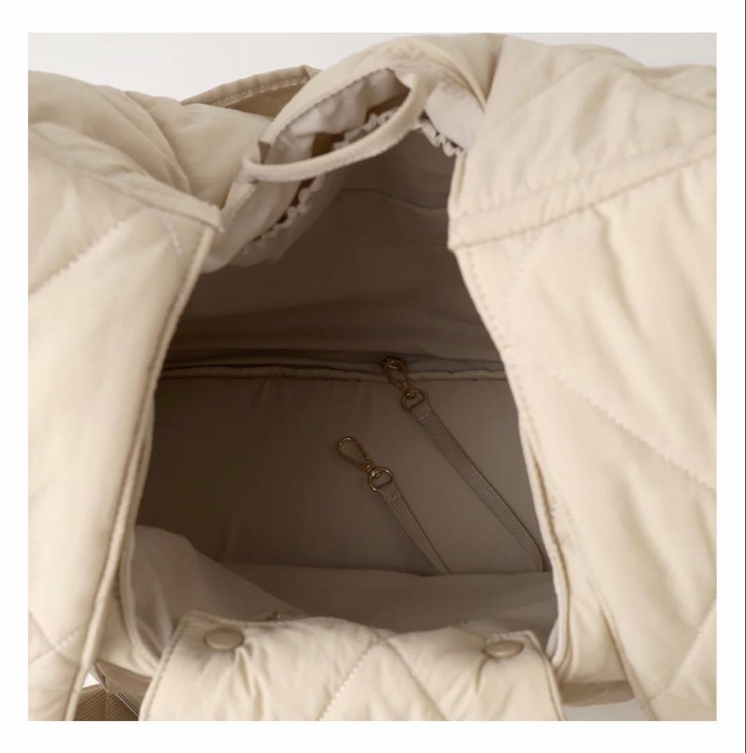 【mi】moncheri キルティングフロントリュック S ベージュ