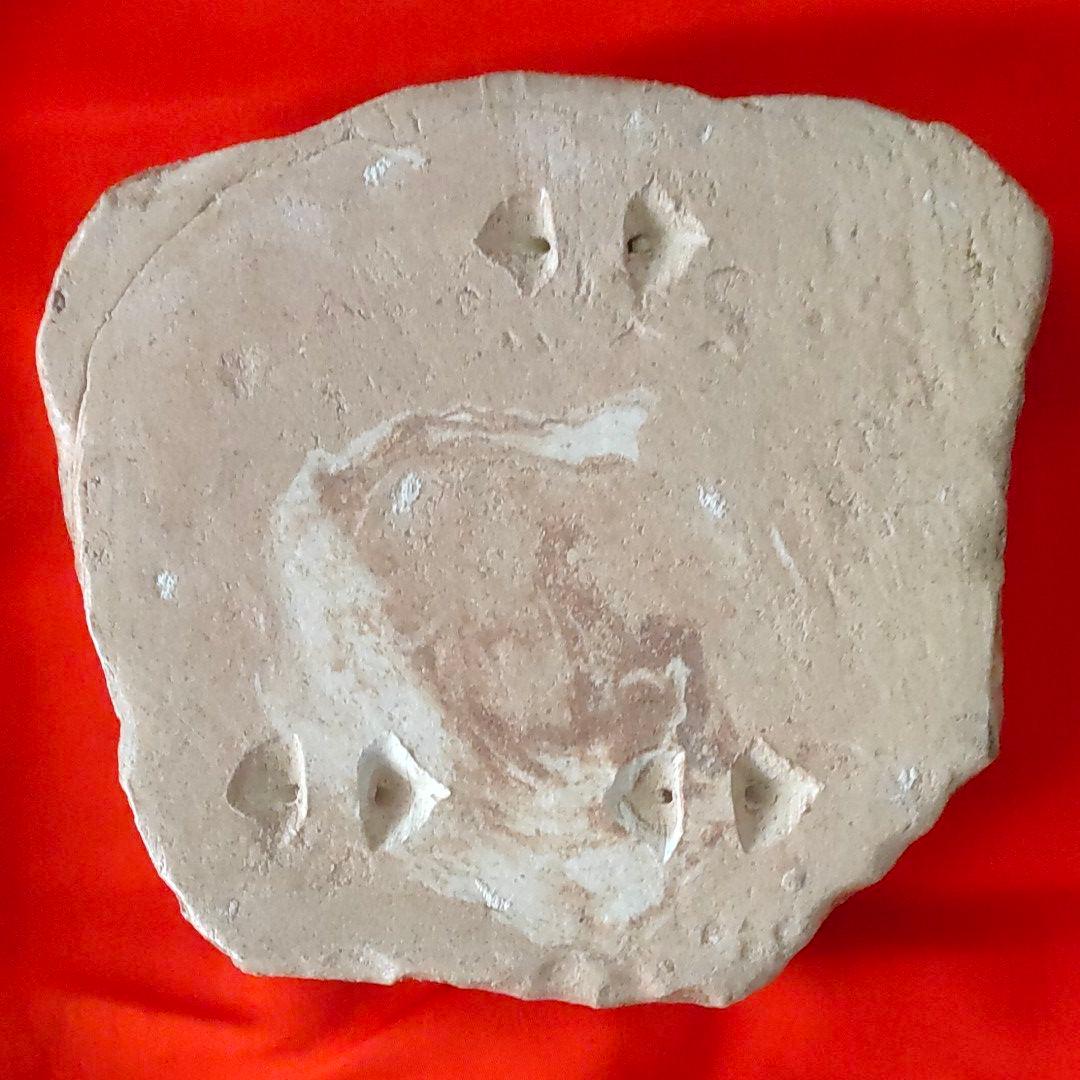 織部 陶額　相輪