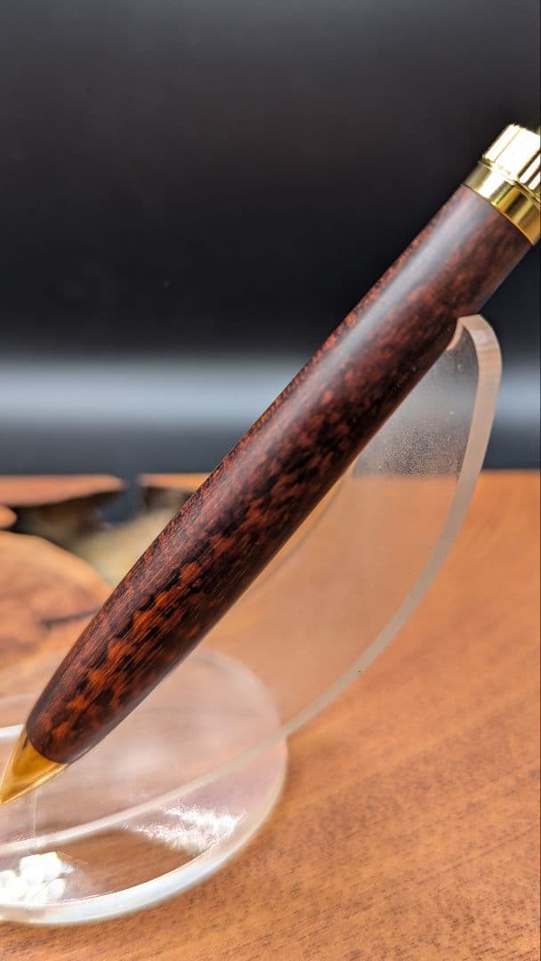 607極上　スネークウッド　木軸シャーペン　ボールペン