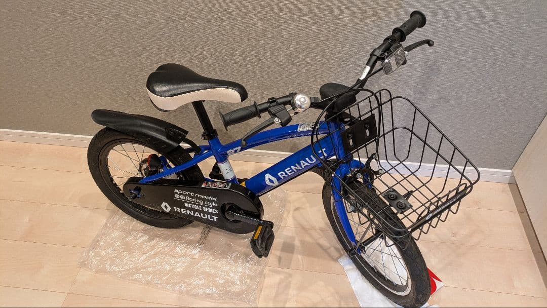 RENAULT ルノー 幼児用自転車 青 （補助輪付き）直接引き取りのみ