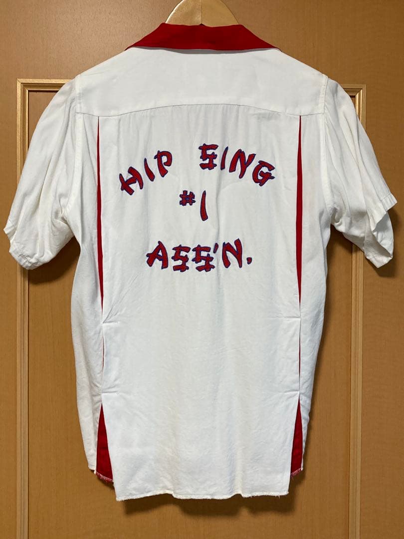 キングルイ King louie 60S頃 ボウリングシャツSサイズ 赤白