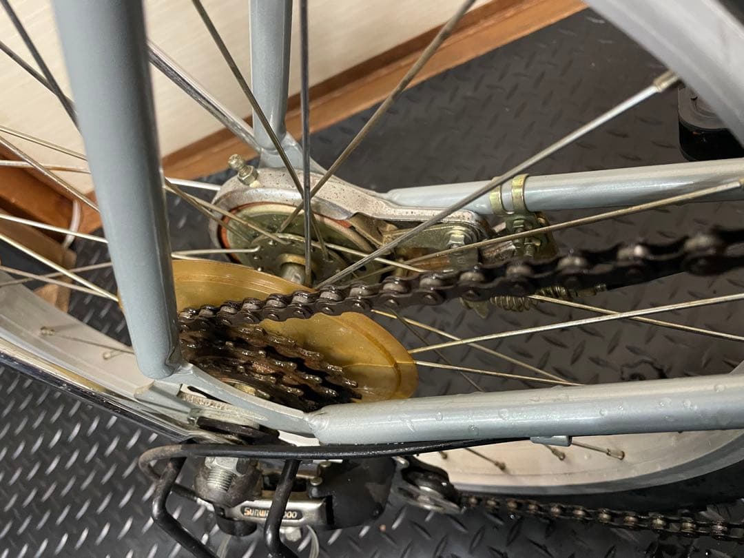 京都引き取り限定【整備済み】外装3段ブルーグレー折りたたみ自転車